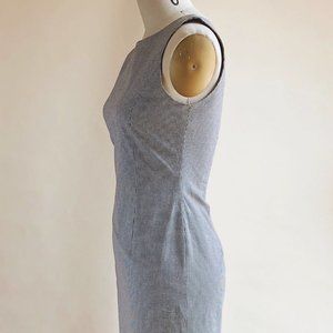 Vintage black & white gingham shift dress